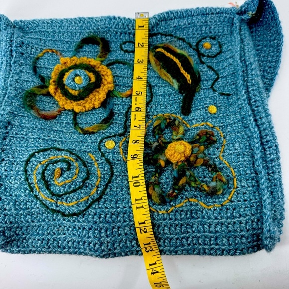 NWT Crochet knitted Boho Shoulder / Sling Bag - Picture 5 of 11